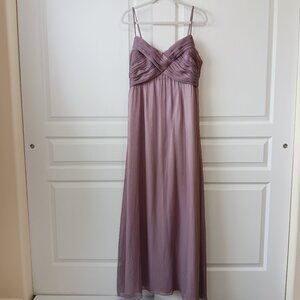 BHLDN Women's Violet Gray Brigitte Crinkle Maxi Bridesmaid Dress Size XL